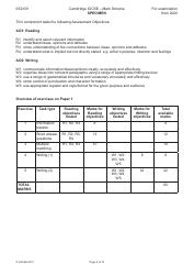 Cambridge Igcse Chinese as a Second Language Exam - Paper 1: Reading and Writing, Page 3