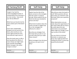 Book Report Card Templates, Page 16