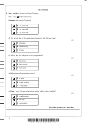 Edexcel Gcse Paper 1f: Listening and Understanding in Chinese - Pearson Education, Page 4