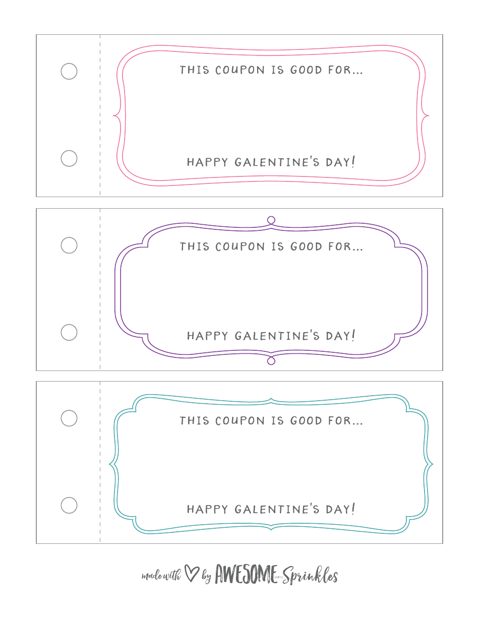 Galentines Day Coupon Book Templates, Page 3
