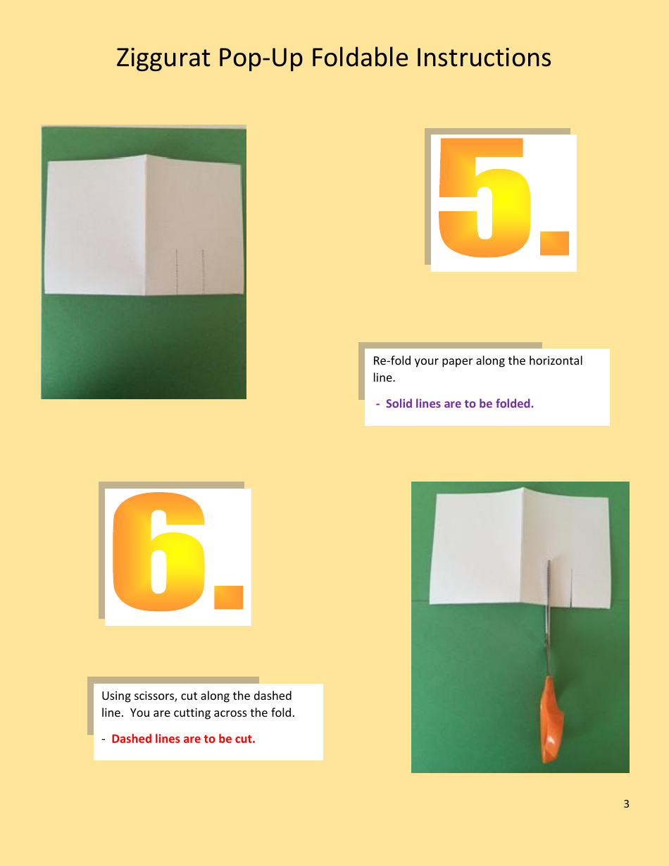 Ziggurat Pop-Up Foldable Instructions, Page 3