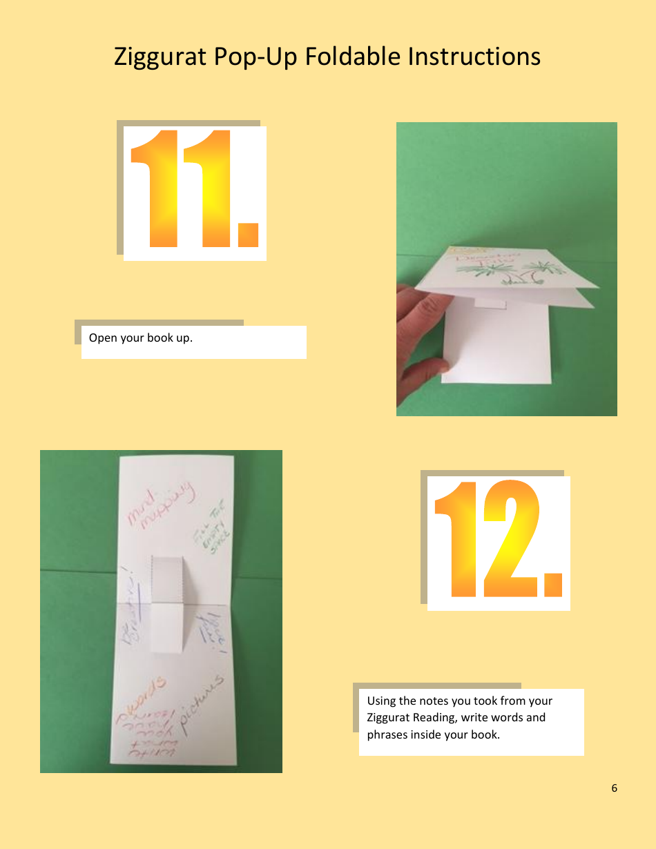 Ziggurat Pop-Up Foldable Instructions, Page 6