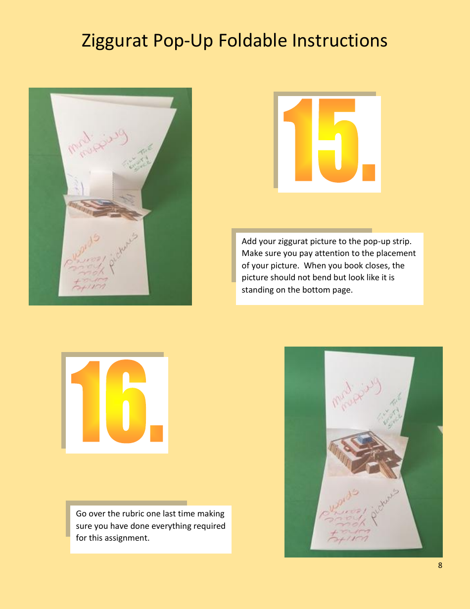 Ziggurat Pop-Up Foldable Instructions, Page 8