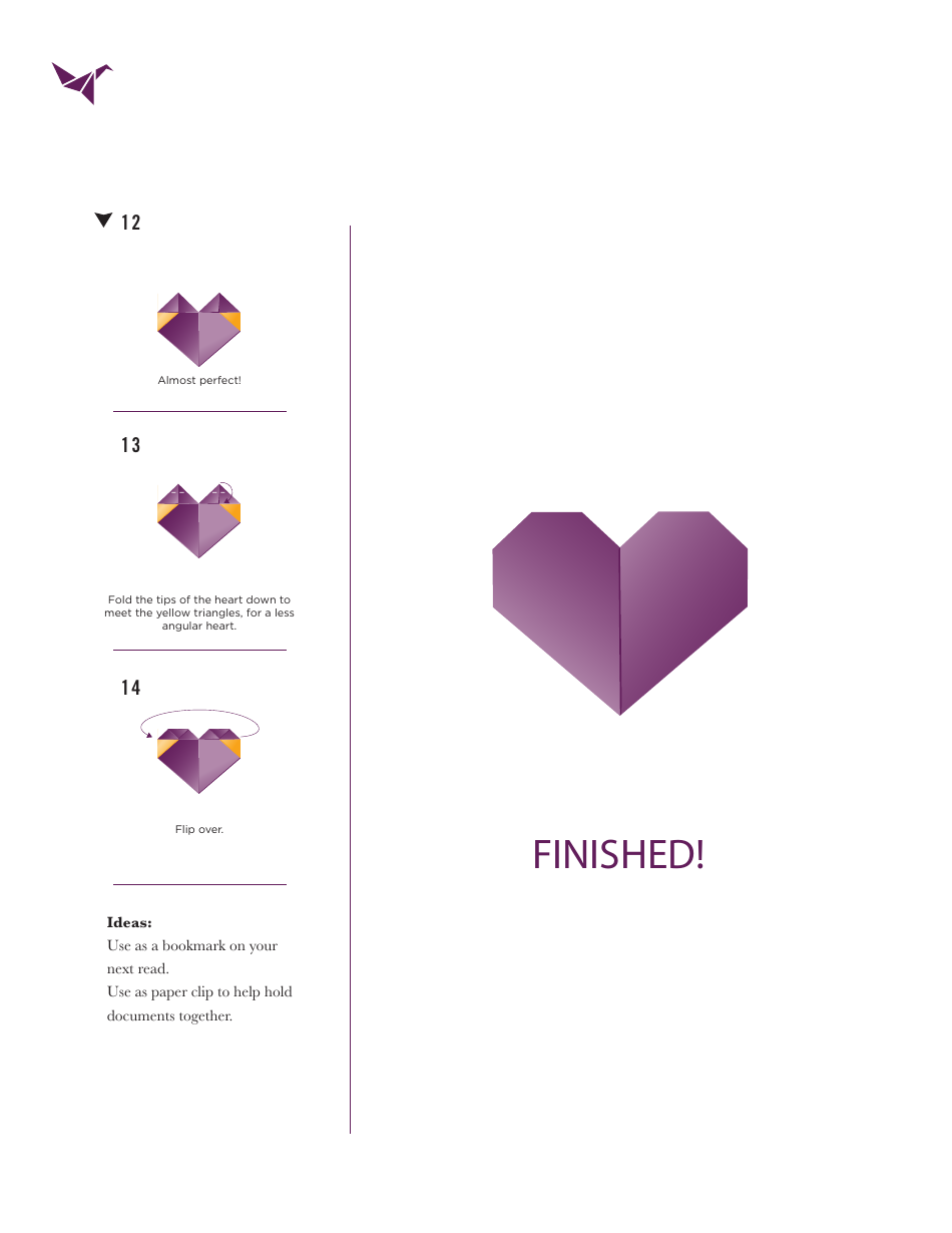 Origami Heart Template, Page 3