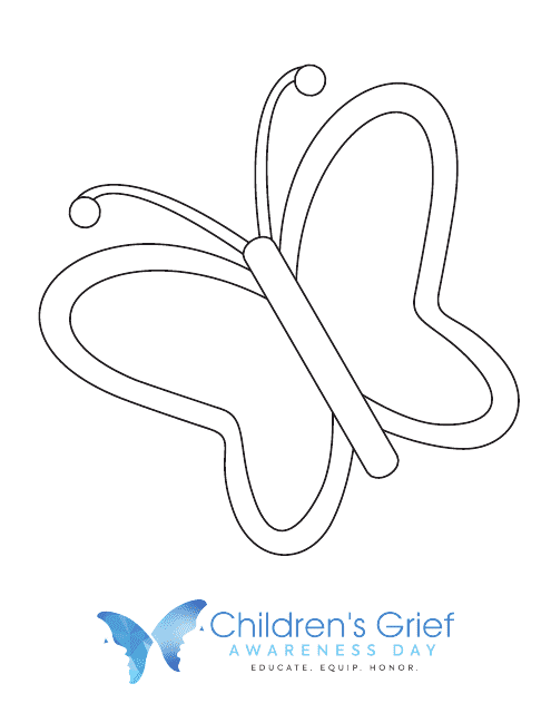 Butterfly Outline Coloring Sheet
