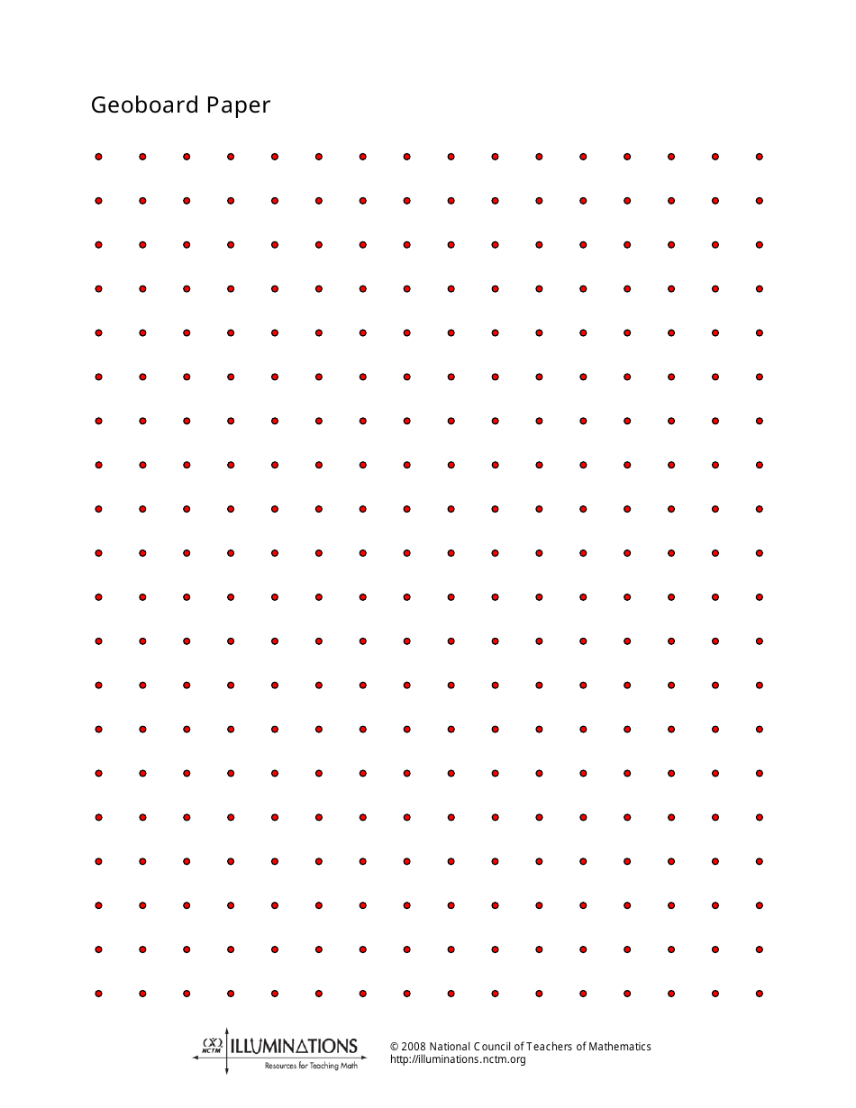 Geoboard Red Dot Paper, Page 1