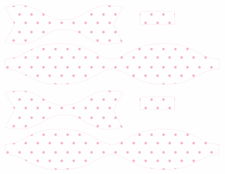 Document preview: Pink Polka Dot Paper Bow Template