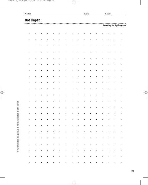 Dot Paper Template - Looking for Pythagoras