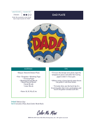 Document preview: Dad Plate Pattern Template