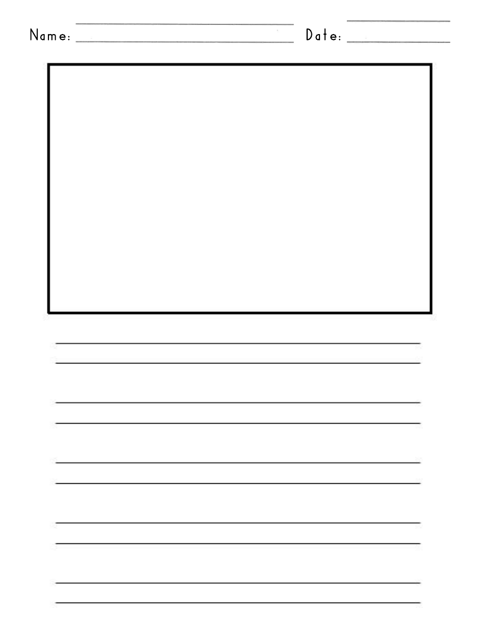 Handwriting Writing Paper Template - Grades K-2, Page 4