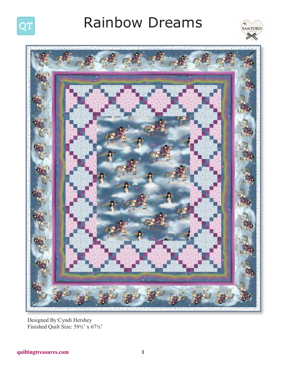 Rainbow Dreams Quilt Pattern Download Printable PDF Templateroller