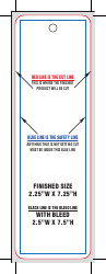 Document preview: 2.25" X 7.25" Bookmark Template