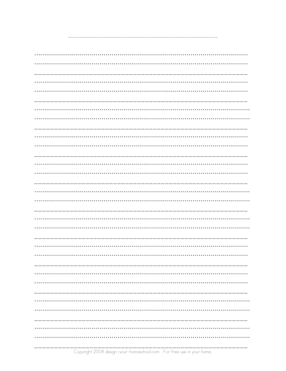 Dotted Thirds Lined Paper Template Download Printable PDF | Templateroller