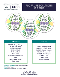 Document preview: Floral Resolutions Platter Pattern Templates