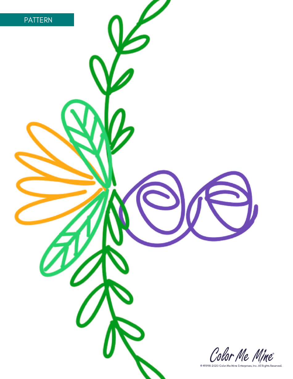 Floral Resolutions Platter Pattern Templates, Page 3