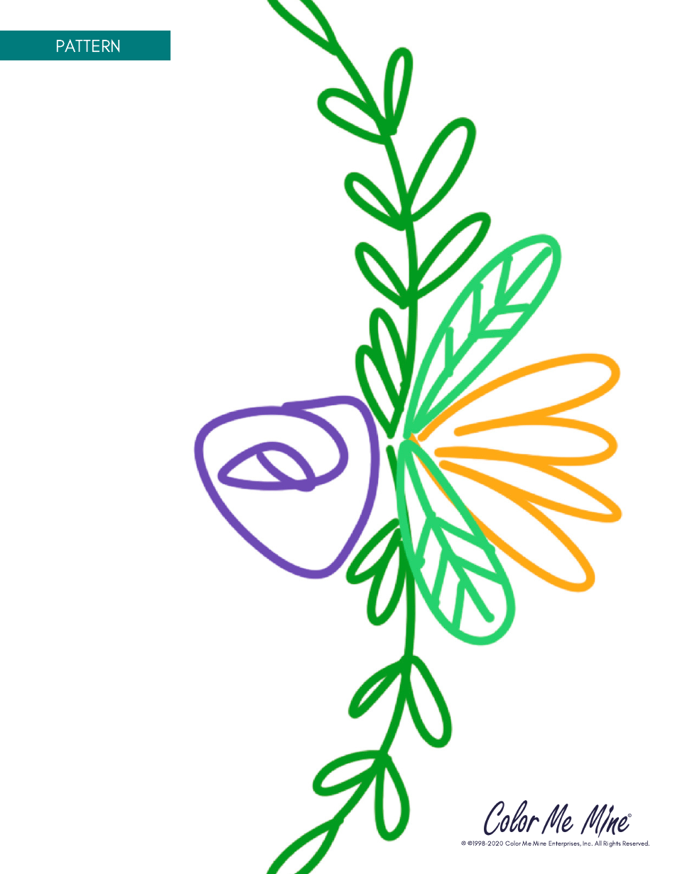 Floral Resolutions Platter Pattern Templates, Page 4