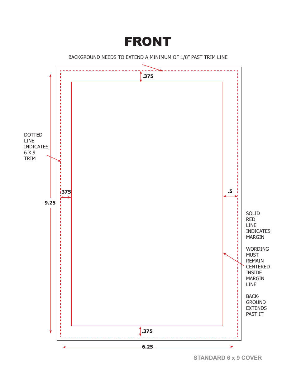 Standard 6 X 9 Book Cover Template, Page 3