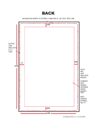 Document preview: Standard 6 X 9 Book Cover Template