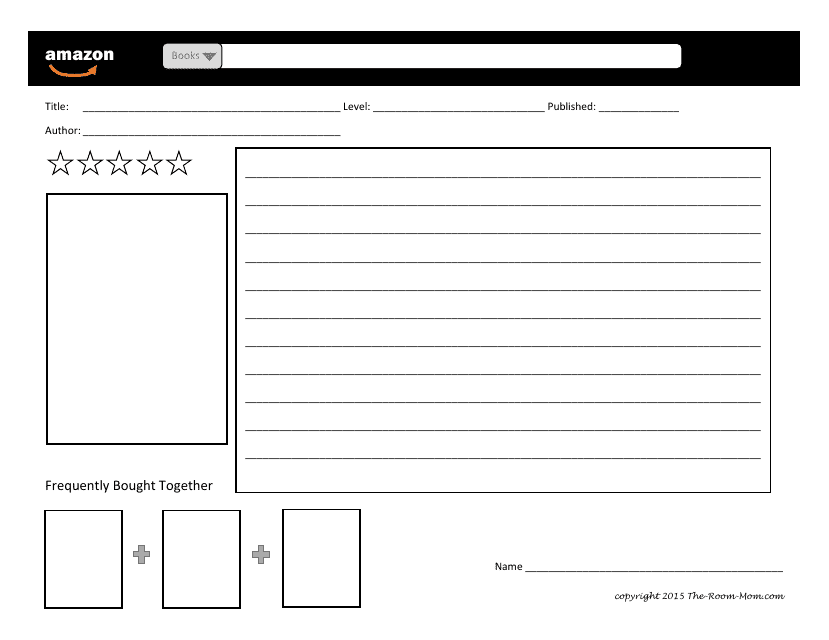 Amazon Layout Book Report Template
