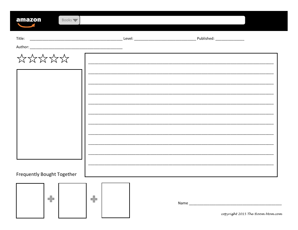 Amazon Layout Book Report Template, Page 1