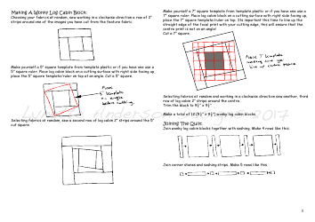 Wonky Logs Quilt Block Pattern, Page 3