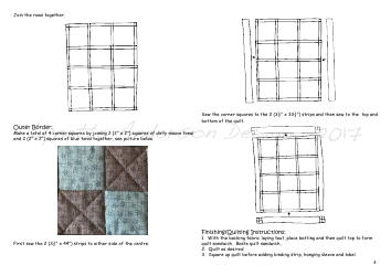 Wonky Logs Quilt Block Pattern, Page 4