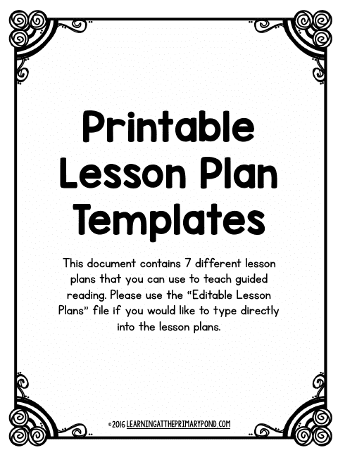 Lesson Plan Templates - Creative and Interactive Teaching Materials for Educators
