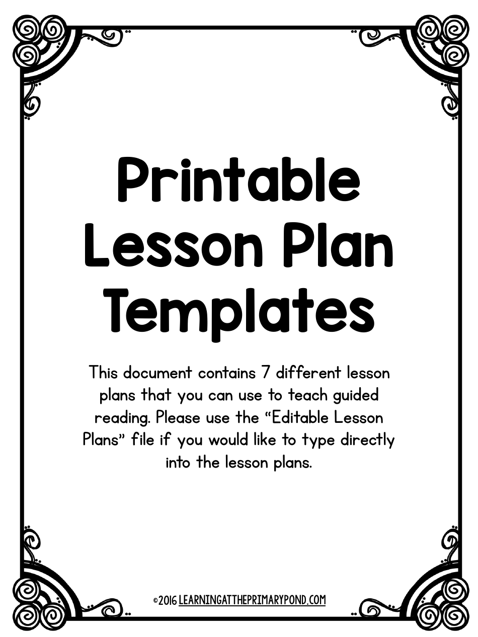 Lesson Plan Templates Download Printable PDF | Templateroller