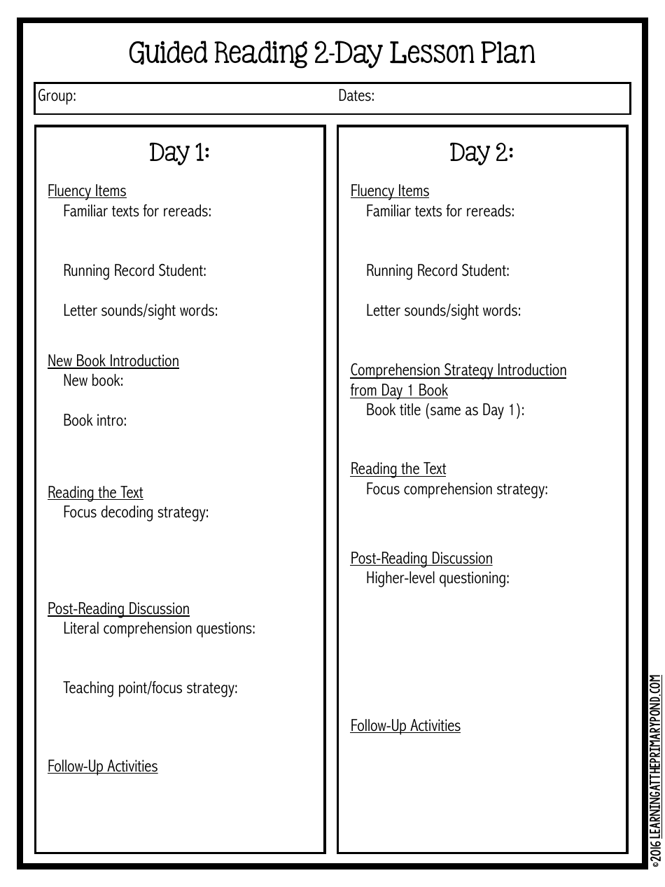 Lesson Plan Templates, Page 11