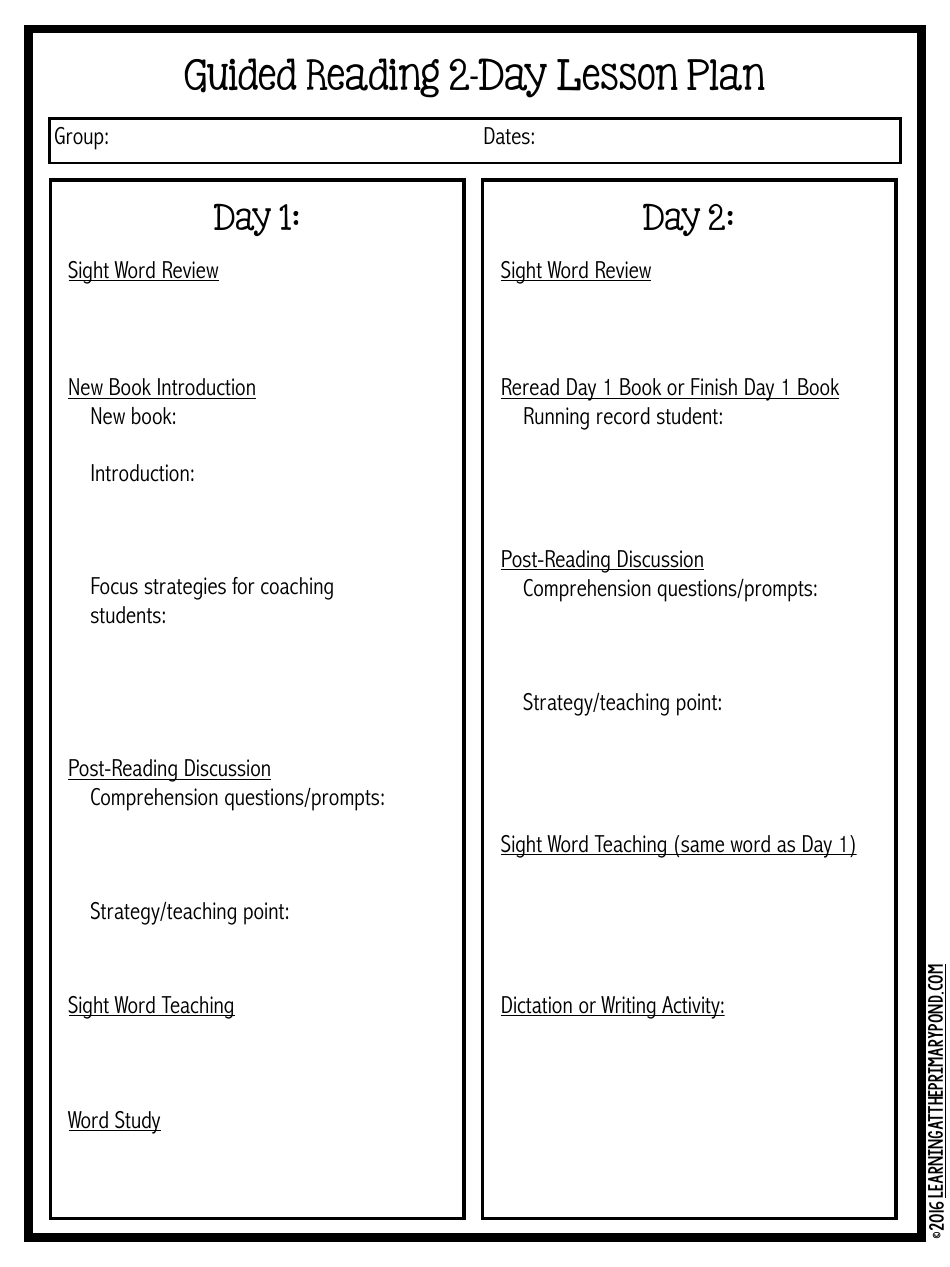 Lesson Plan Templates, Page 15