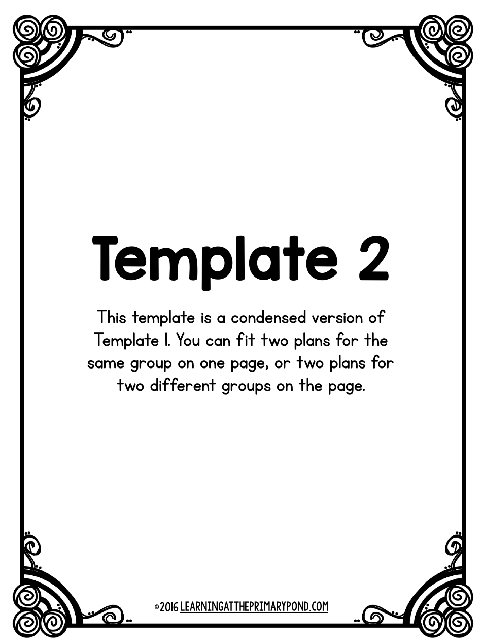 Lesson Plan Templates, Page 4
