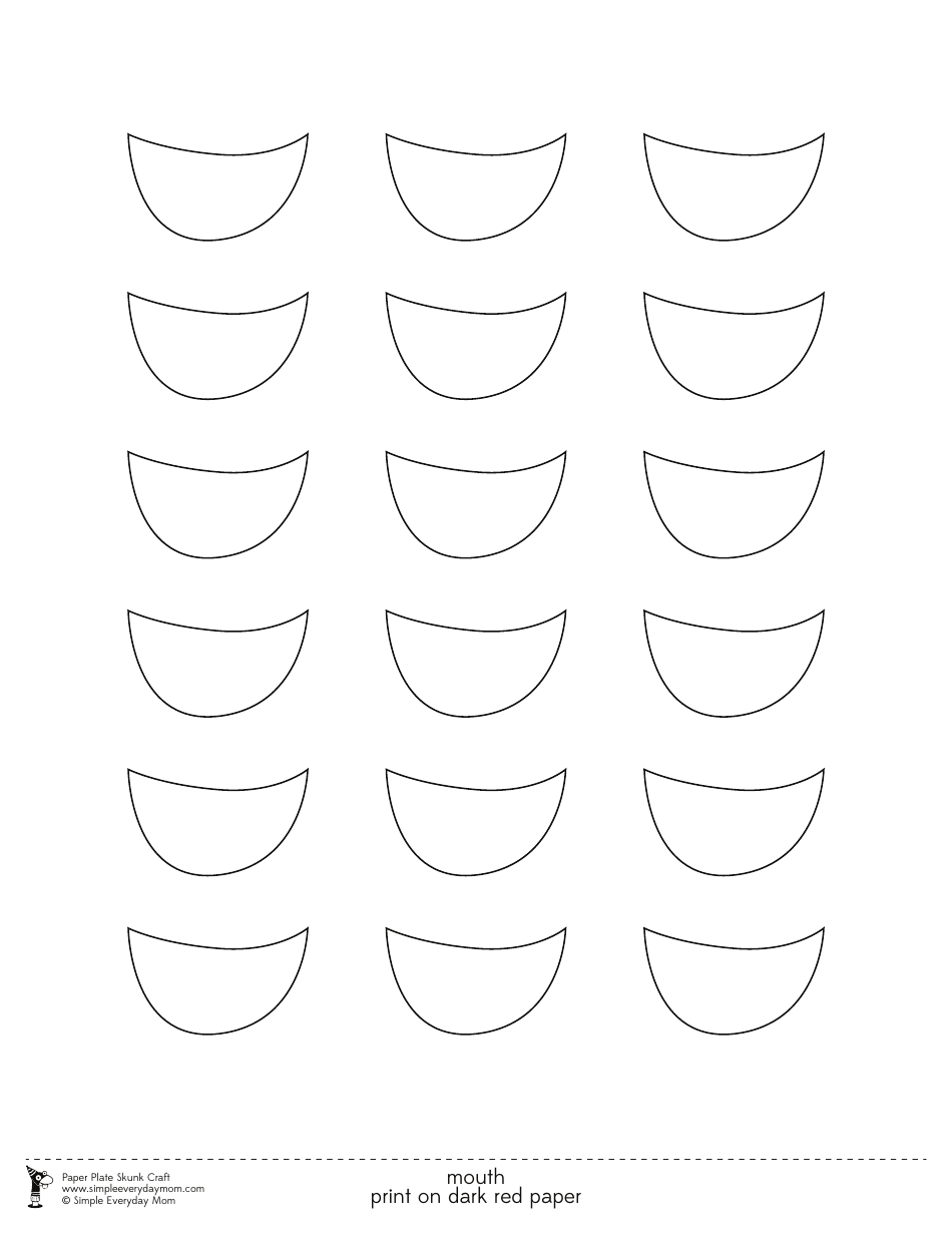 Paper Plate Skunk Craft Templates, Page 5