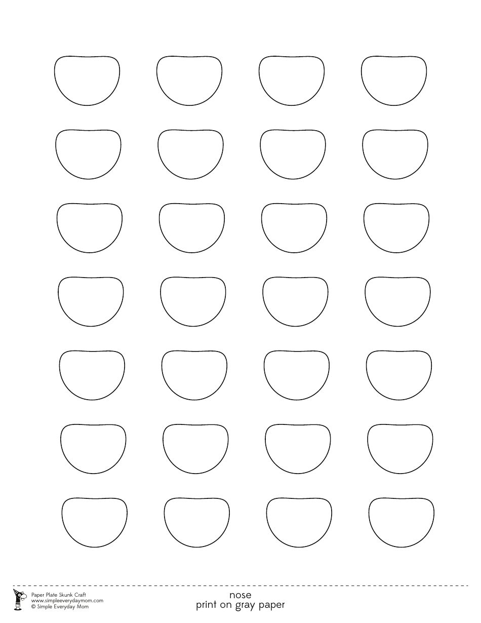 Paper Plate Skunk Craft Templates, Page 7