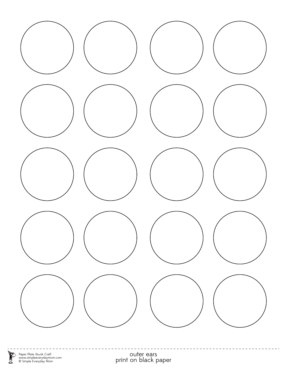 Paper Plate Skunk Craft Templates, Page 9