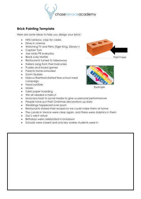 Brick Painting Template - Free PDF Document