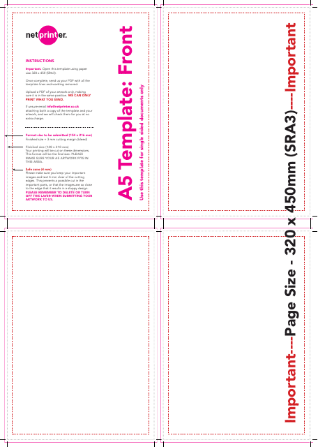 A5 Page Print Templates