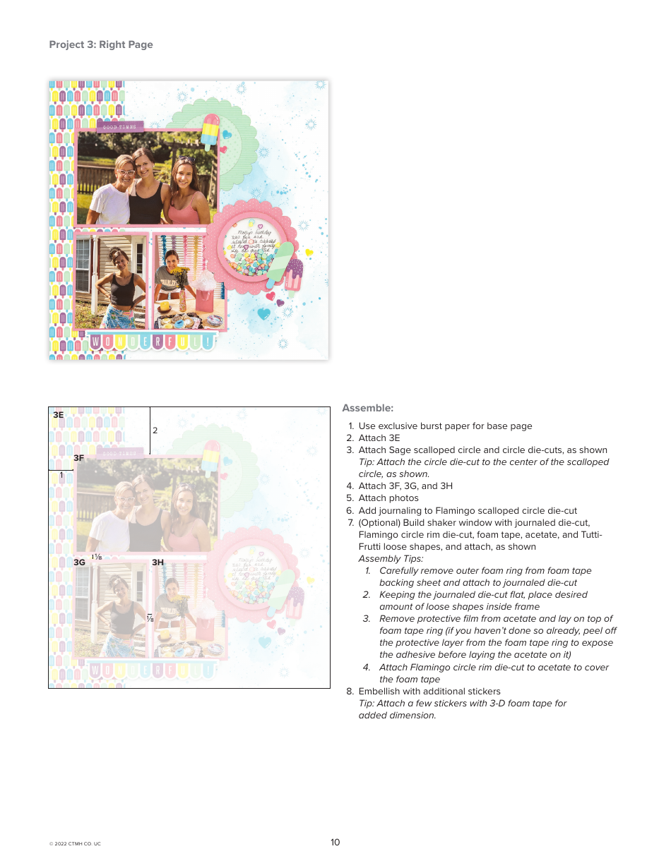 Tutti Frutti Scrapbooking Pattern - Close to My Heart, Page 10