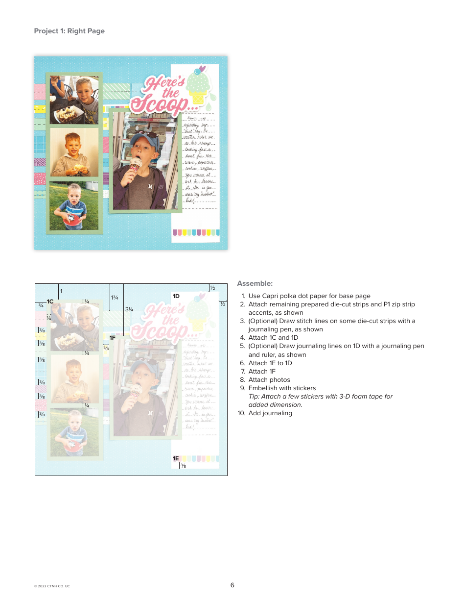 Tutti Frutti Scrapbooking Pattern - Close to My Heart, Page 6