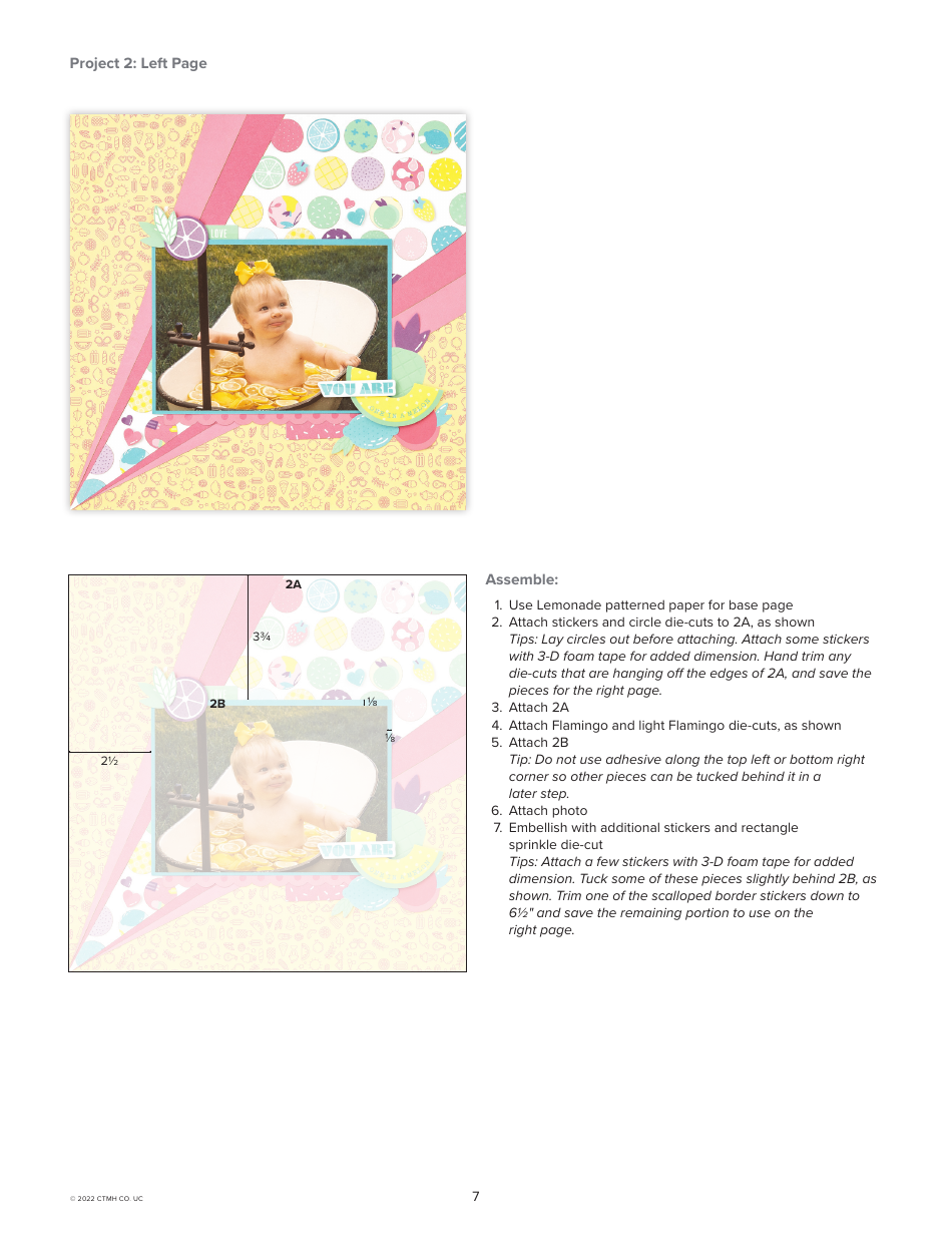 Tutti Frutti Scrapbooking Pattern - Close to My Heart, Page 7