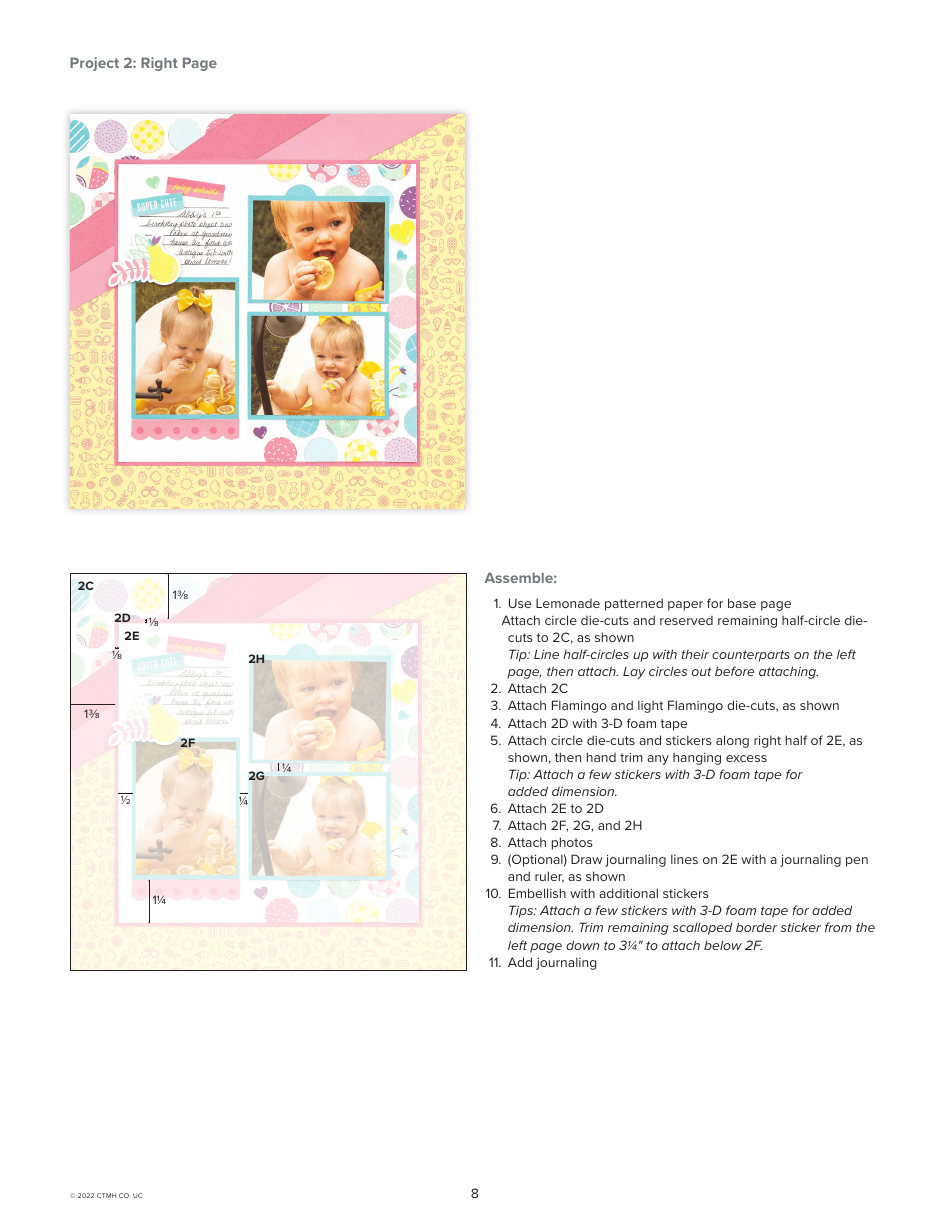 Tutti Frutti Scrapbooking Pattern - Close to My Heart, Page 8