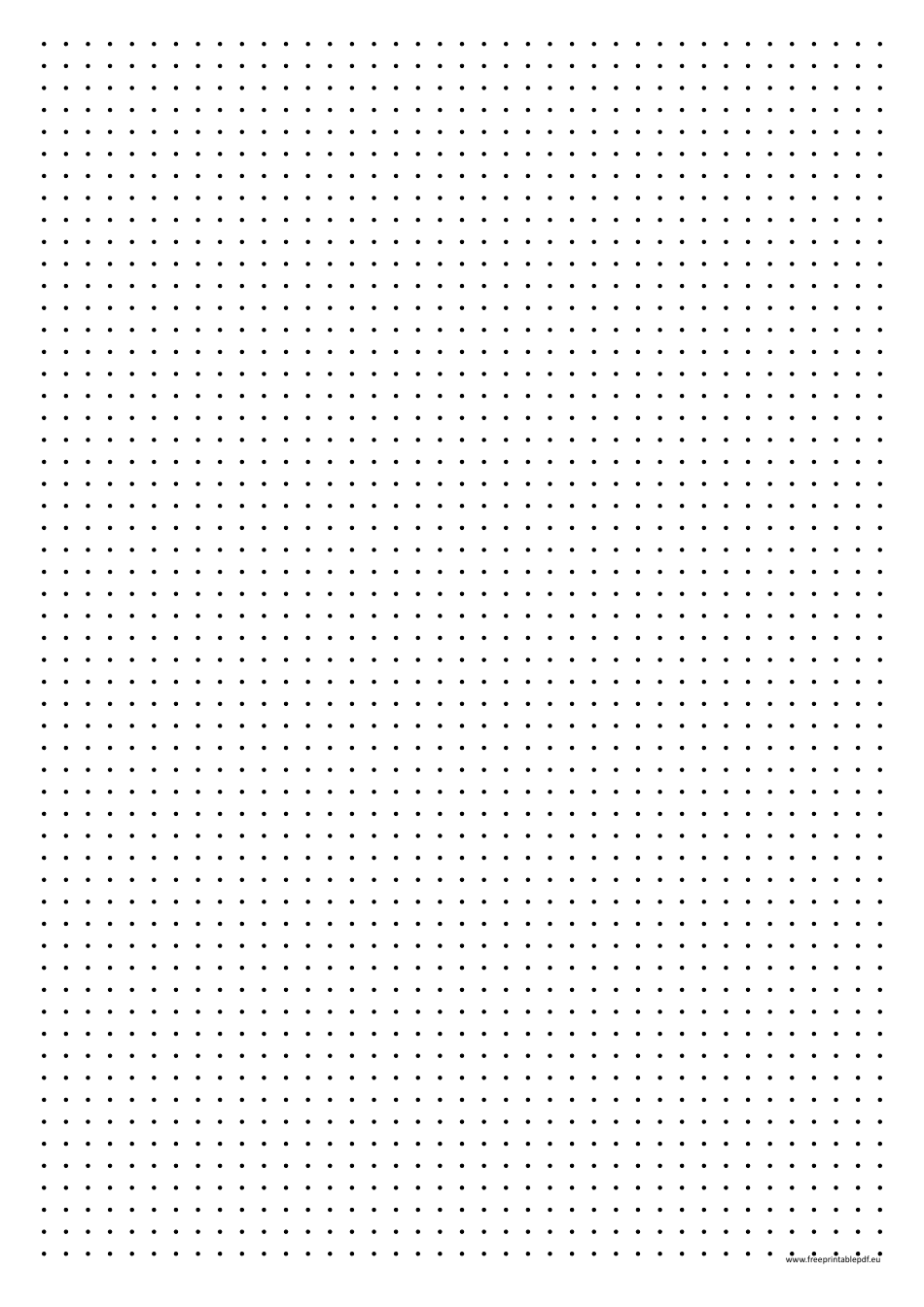 5mm Dot Grid Paper Template - Printable Free Download