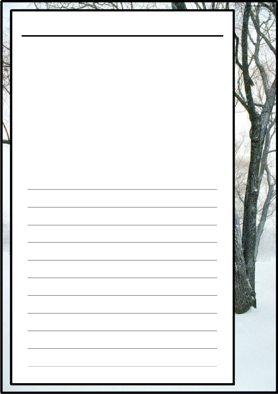 Winter Border Templates, Page 12