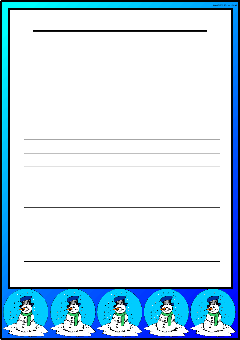 Winter Border Templates, Page 18