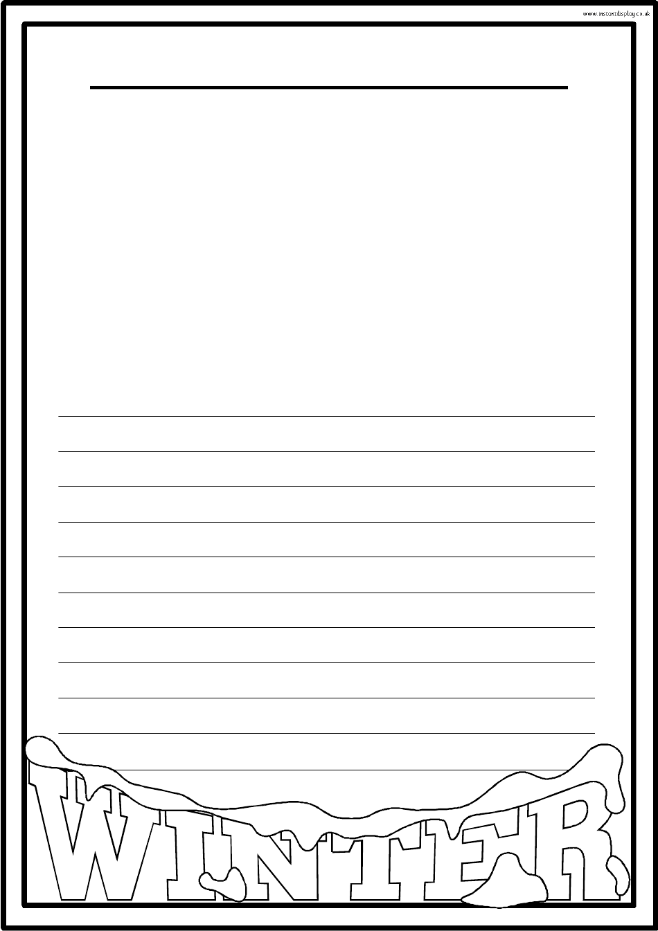 Winter Border Templates, Page 4