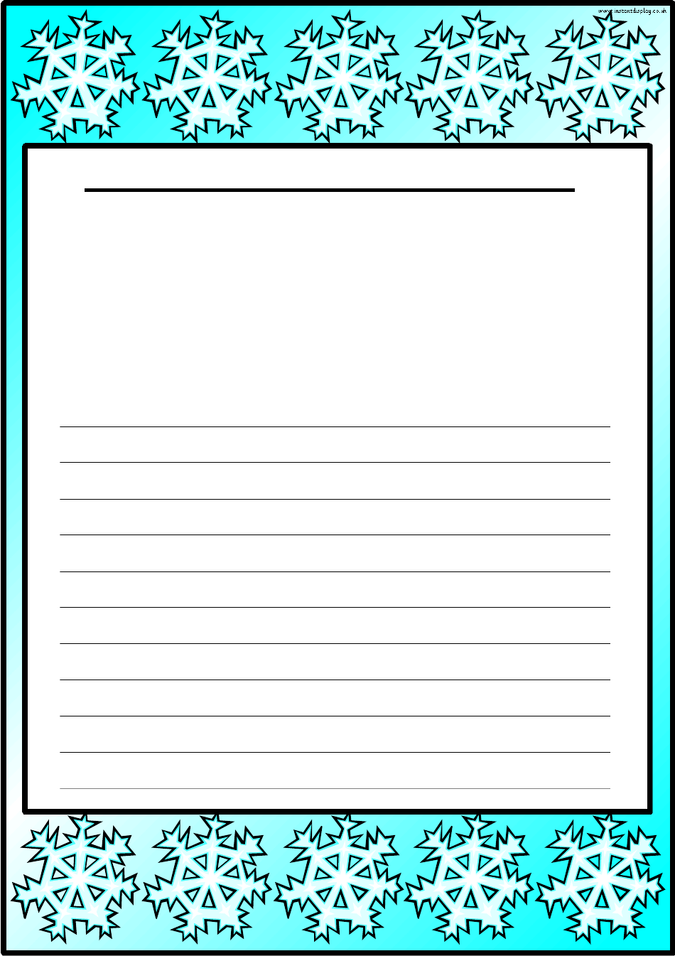 Winter Border Templates, Page 6