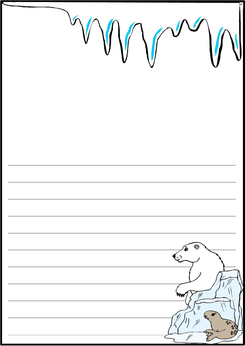 Winter Border Templates, Page 9