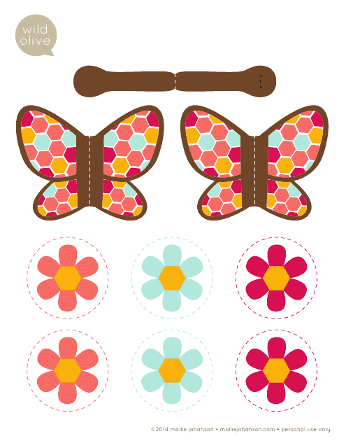 Butterfly Mobile Template