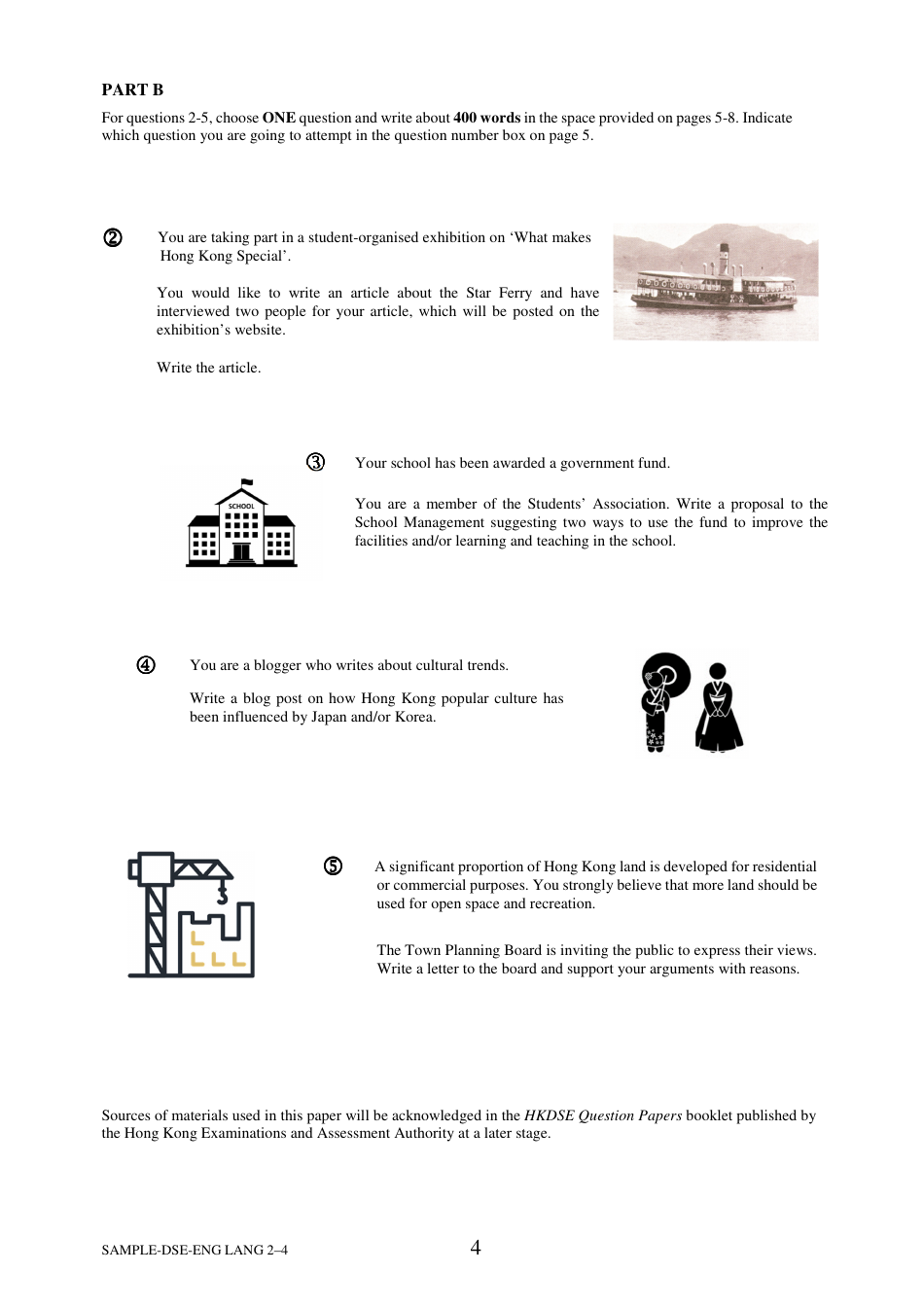 English Language Paper 2 - Question-Answer Book - Hong Kong, Page 4