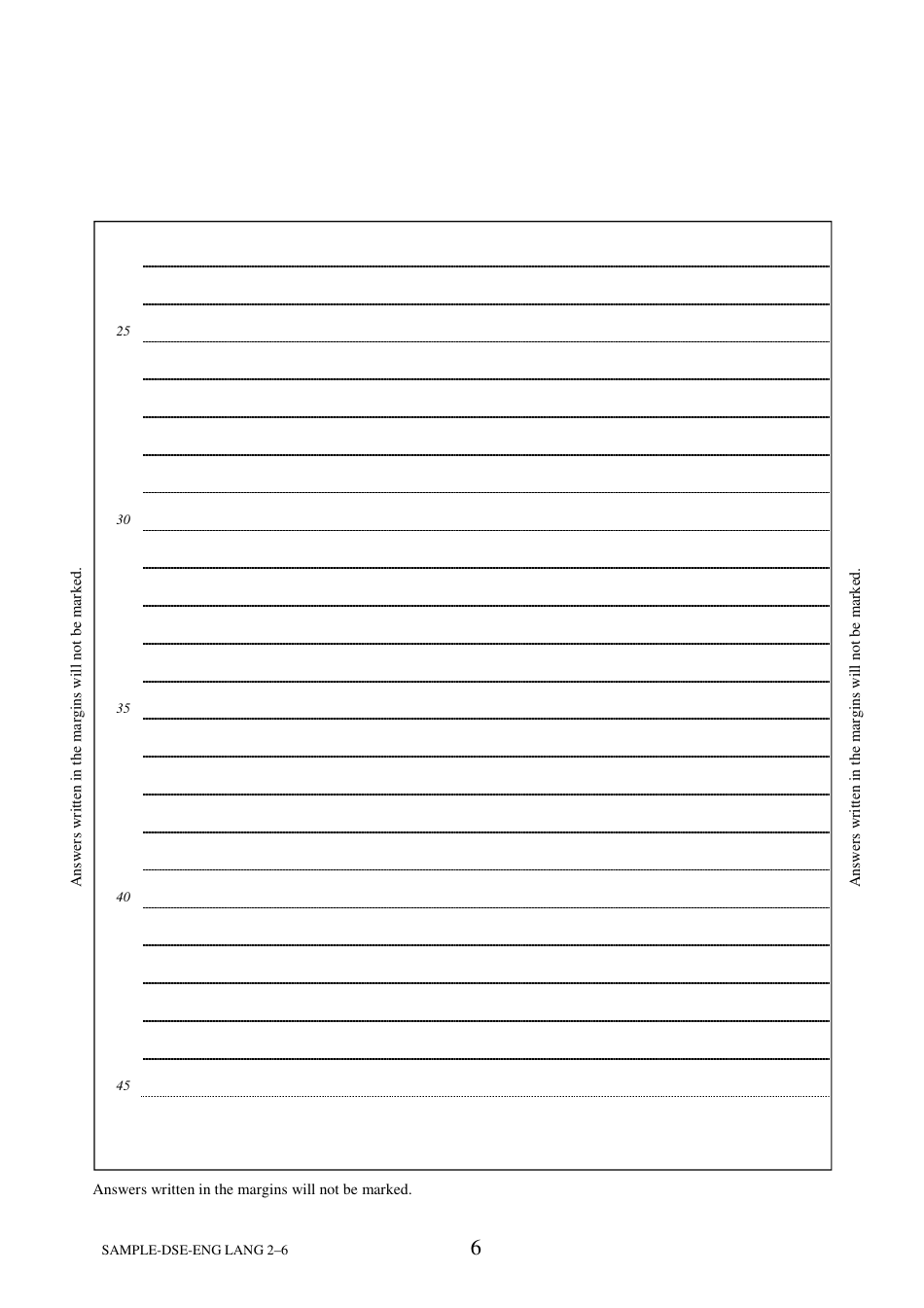 English Language Paper 2 - Question-Answer Book - Hong Kong, Page 6