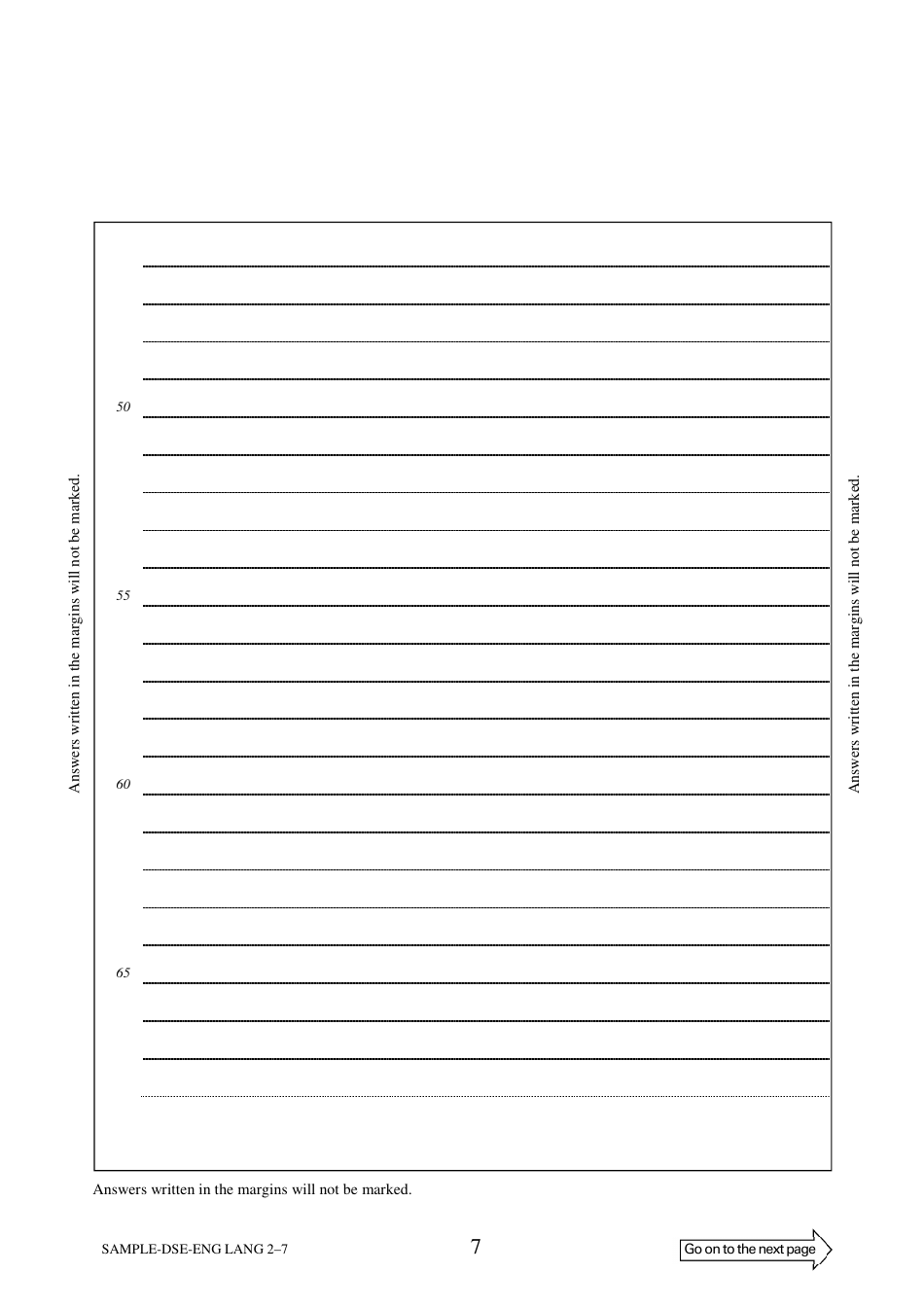 English Language Paper 2 - Question-Answer Book - Hong Kong, Page 7